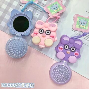 آینه و برس تاشو کودک طرح جغد