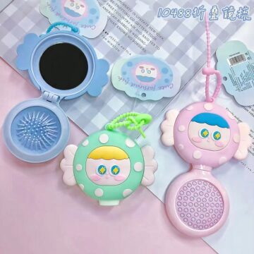 آینه و برس تاشو کودک طرح ماهی